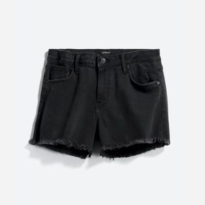 Black denim jean shorts